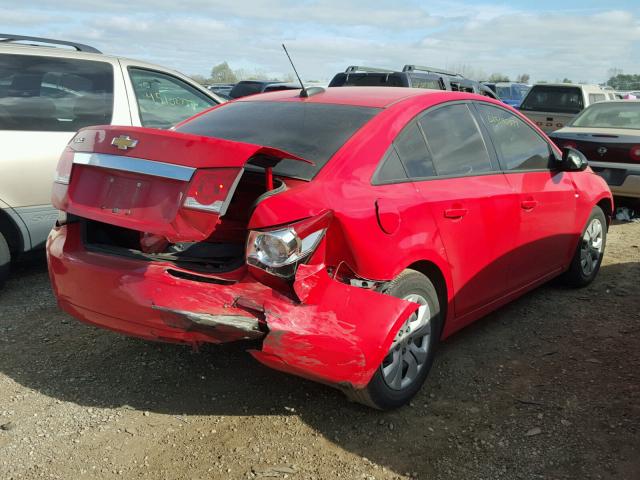 1G1PA5SH9F7256710 - 2015 CHEVROLET CRUZE LS RED photo 4