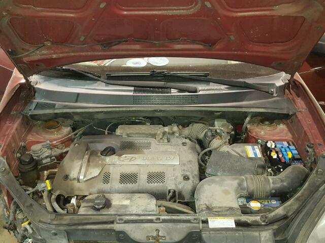 KM8JM12B47U562978 - 2007 HYUNDAI TUCSON GLS RED photo 7