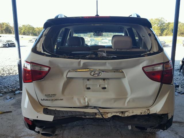 KM8NU4CC9CU205610 - 2012 HYUNDAI VERACRUZ G WHITE photo 9