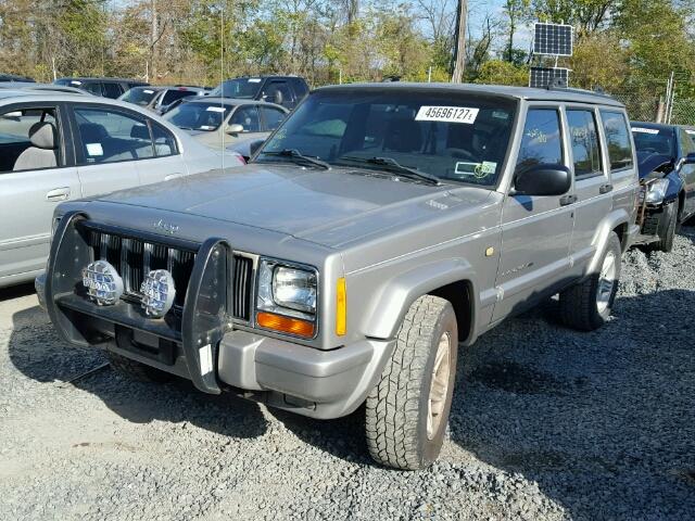 1J4FF68S6YL266645 - 2000 JEEP CHEROKEE L GRAY photo 2