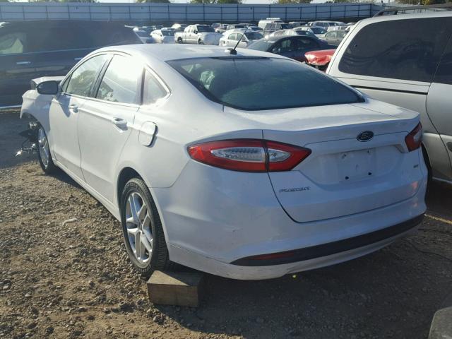 3FA6P0H71ER254272 - 2014 FORD FUSION SE WHITE photo 3