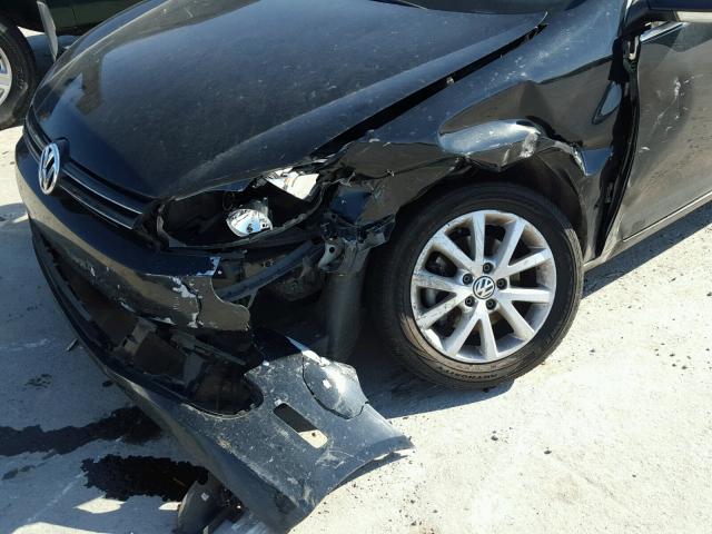 3VWPX7AJ0DM681142 - 2013 VOLKSWAGEN JETTA S BLACK photo 9