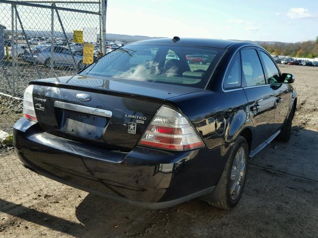 1FAHP28W08G109540 - 2008 FORD TAURUS BLACK photo 4