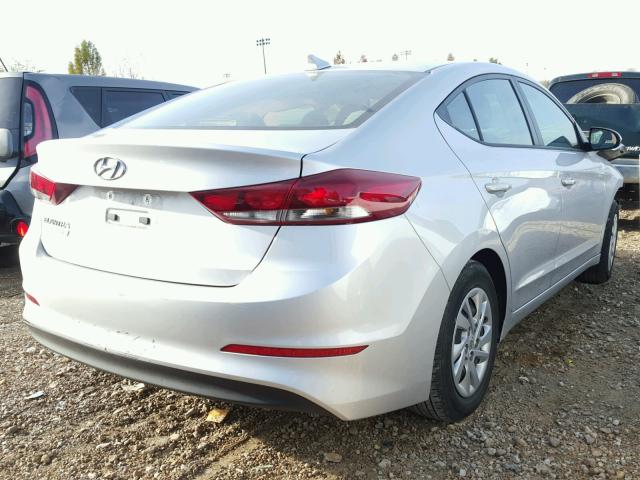 KMHD74LF3HU061816 - 2017 HYUNDAI ELANTRA SE SILVER photo 4