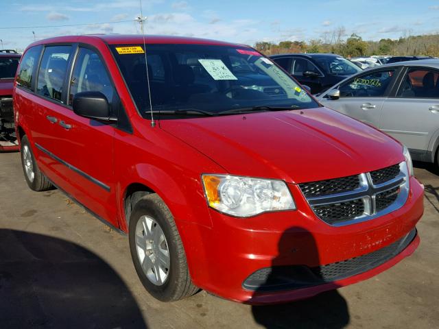 2C4RDGBGXDR622597 - 2013 DODGE GRAND CARA RED photo 1