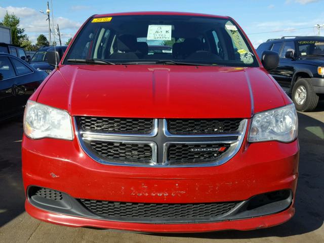 2C4RDGBGXDR622597 - 2013 DODGE GRAND CARA RED photo 9