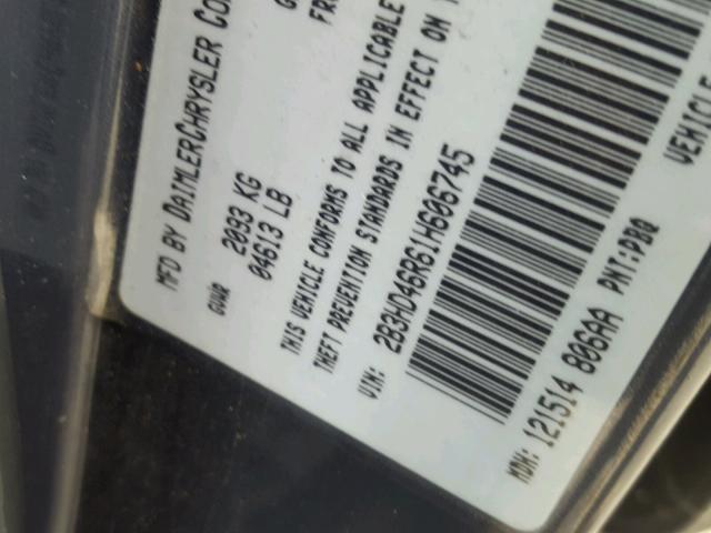 2B3HD46R61H606745 - 2001 DODGE INTREPID S ლურჯი ფოტო 10