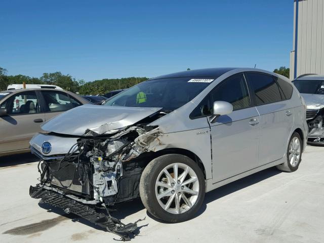 JTDZN3EUXC3163344 - 2012 TOYOTA PRIUS V SILVER photo 2