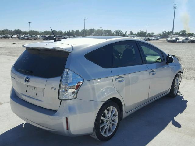 JTDZN3EUXC3163344 - 2012 TOYOTA PRIUS V SILVER photo 4