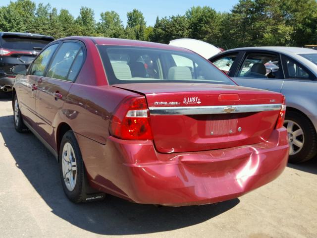 1G1ZS57F37F131786 - 2007 CHEVROLET MALIBU LS MAROON photo 3
