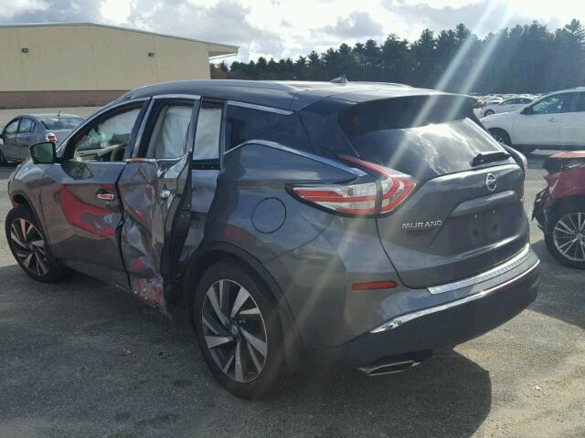 5N1AZ2MH7GN105181 - 2016 NISSAN MURANO S GRAY photo 3