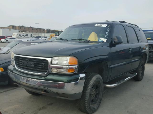 1GKEK13T51J124745 - 2001 GMC YUKON GREEN photo 2