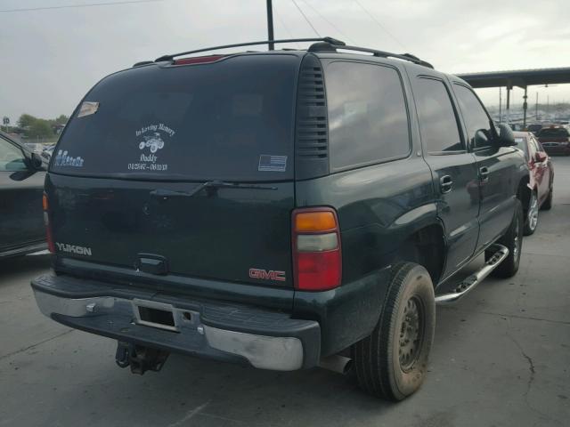 1GKEK13T51J124745 - 2001 GMC YUKON GREEN photo 4