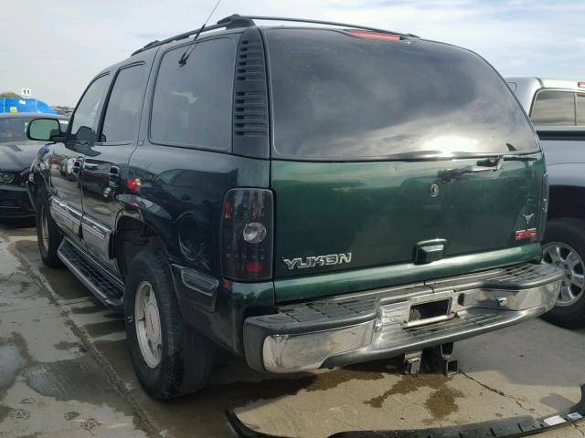 1GKEC13T01J184834 - 2001 GMC YUKON GREEN photo 3