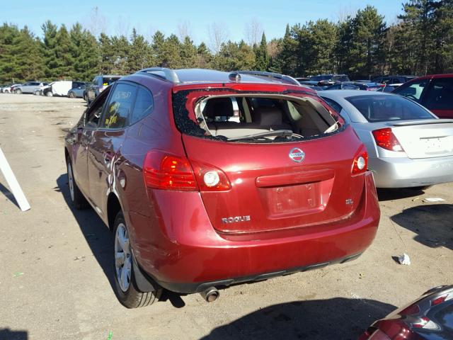 JN8AS58TX8W004824 - 2008 NISSAN ROGUE RED photo 3