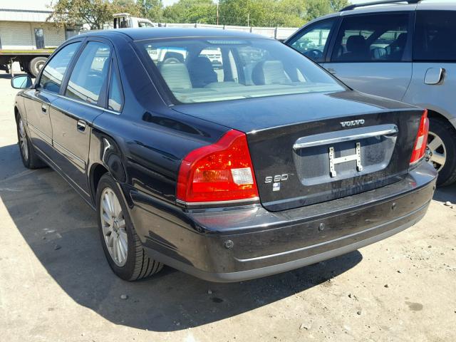 YV1TS592461427851 - 2006 VOLVO S80 2.5T BLACK photo 3