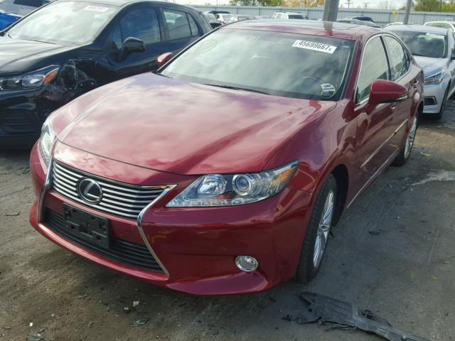 JTHBK1GG1D2066044 - 2013 LEXUS ES 350 RED photo 2