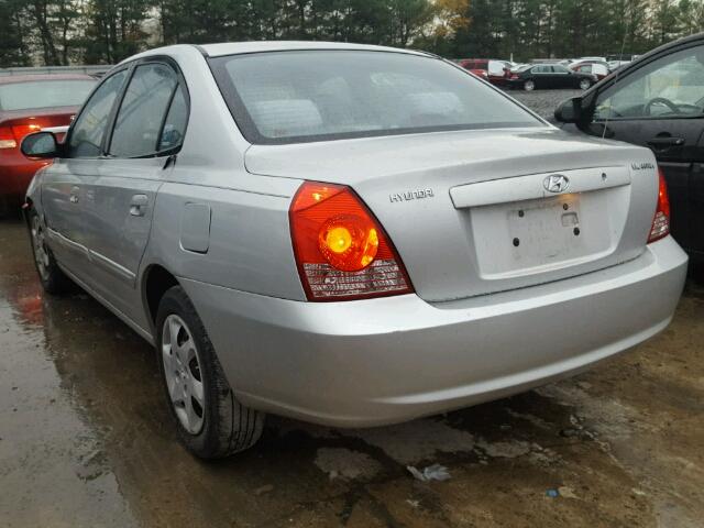 KMHDN46D84U909571 - 2004 HYUNDAI ELANTRA GL SILVER photo 3