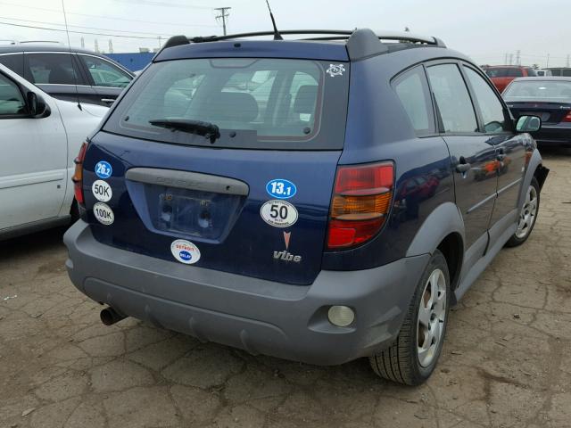 5Y2SL62844Z445168 - 2004 PONTIAC VIBE BLUE photo 4