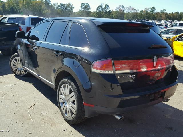 2LMDU88C38BJ35857 - 2008 LINCOLN MKX BLACK photo 3