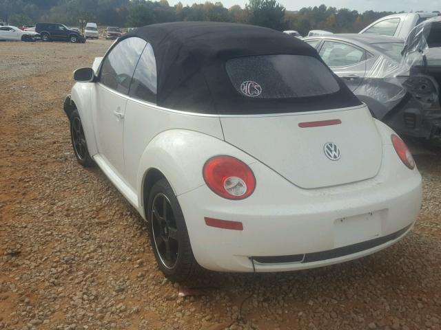 3VWFF31Y87M422410 - 2007 VOLKSWAGEN NEW BEETLE WHITE photo 3