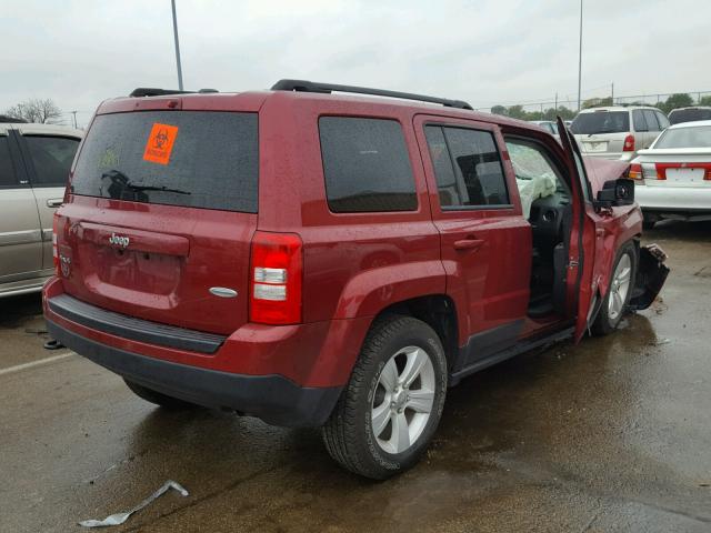 1C4NJRFB0GD586461 - 2016 JEEP PATRIOT LA RED photo 4