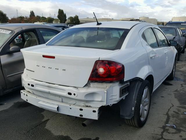 1C3CDZAB3DN707029 - 2013 DODGE AVENGER SE WHITE photo 4