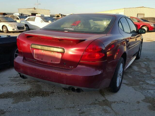 2G2WP522941112568 - 2004 PONTIAC GRAND PRIX BURGUNDY photo 4