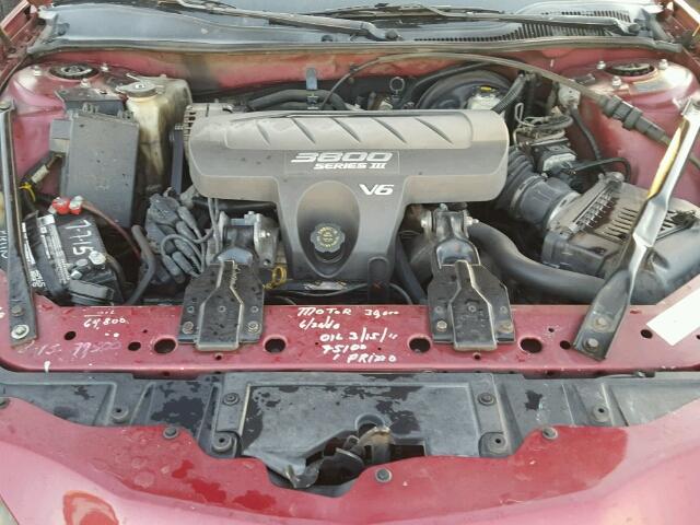 2G2WP522941112568 - 2004 PONTIAC GRAND PRIX BURGUNDY photo 7