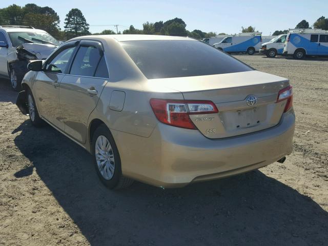4T1BF1FK0CU051786 - 2012 TOYOTA CAMRY BASE GOLD photo 3