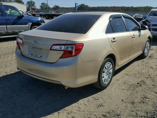 4T1BF1FK0CU051786 - 2012 TOYOTA CAMRY BASE GOLD photo 4