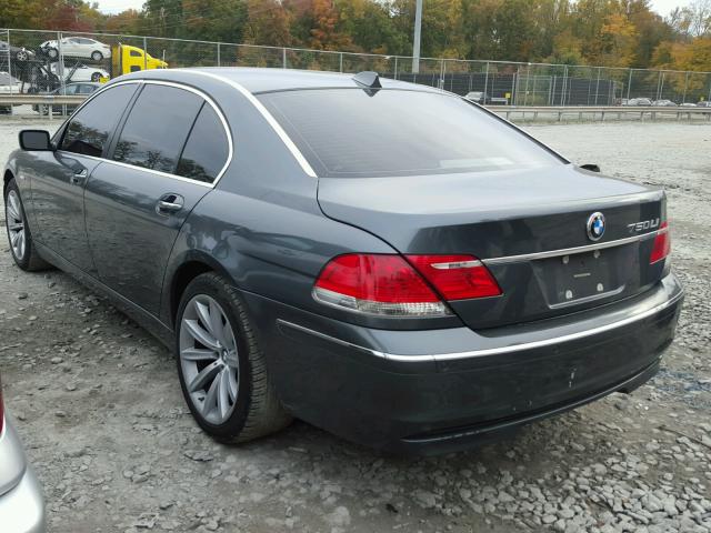 WBAHN83528DT80261 - 2008 BMW 750 LI GRAY photo 3