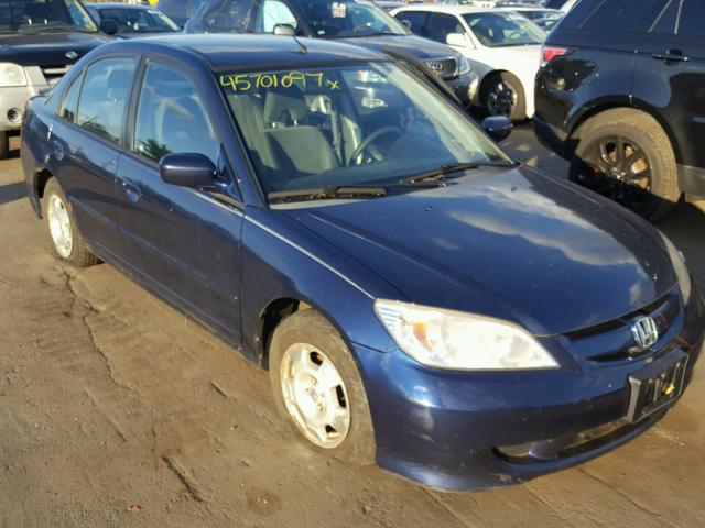 JHMES96675S020501 - 2005 HONDA CIVIC BLUE photo 1