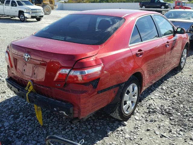 4T1BE46K27U180137 - 2007 TOYOTA CAMRY NEW RED photo 4