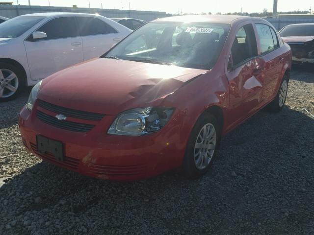 1G1AD5F53A7168466 - 2010 CHEVROLET COBALT 1LT RED photo 2