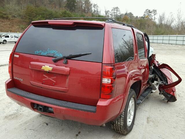 1GNSKBE09DR370816 - 2013 CHEVROLET TAHOE K150 RED photo 4