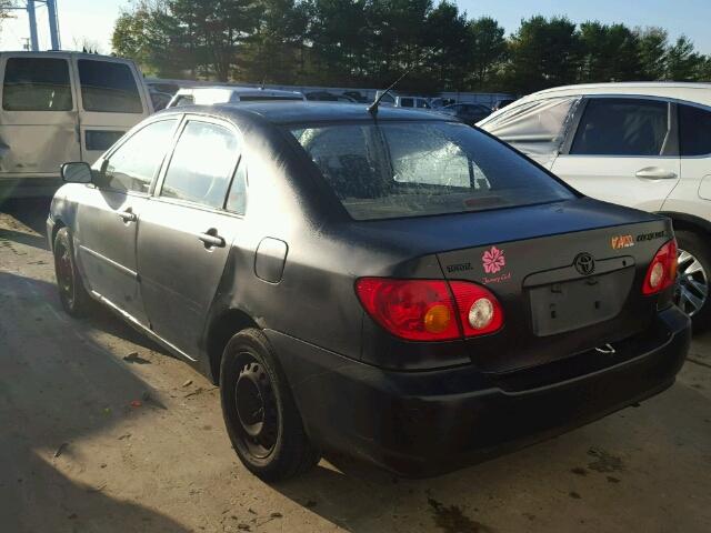 2T1BR32E83C117196 - 2003 TOYOTA COROLLA CE BLACK photo 3