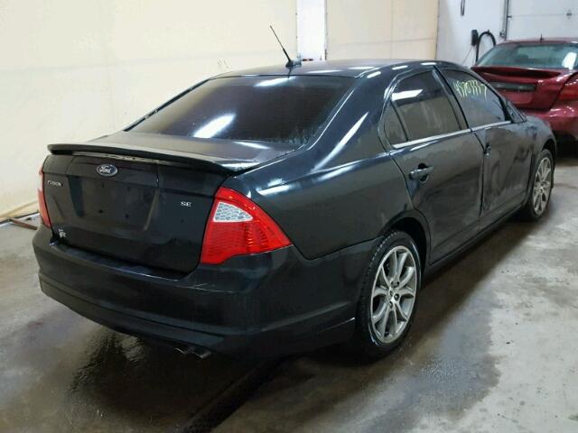 3FAHP0HA5BR106190 - 2011 FORD FUSION SE BLACK photo 4