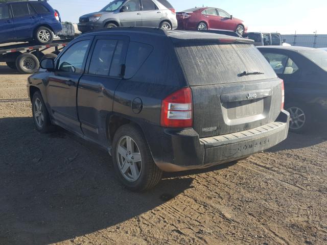 1J8FT47W48D687211 - 2008 JEEP COMPASS SP BLACK photo 3