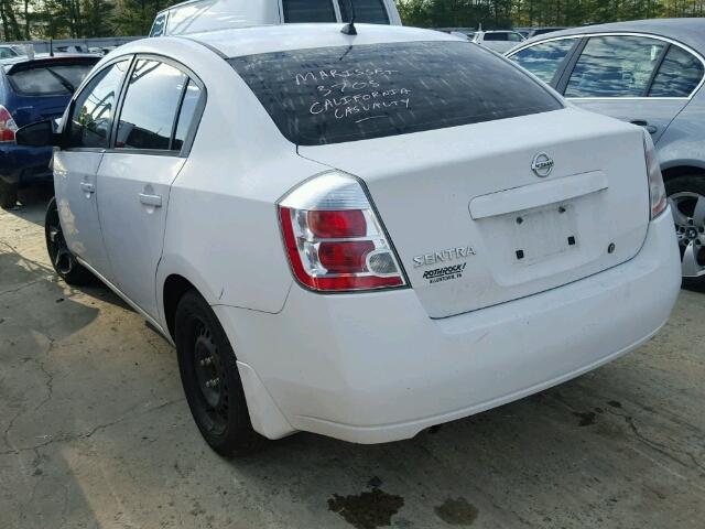 3N1AB61E68L763752 - 2008 NISSAN SENTRA 2.0 WHITE photo 3