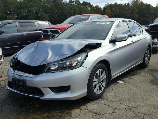 1HGCR2F31EA007901 - 2014 HONDA ACCORD LX SILVER photo 2