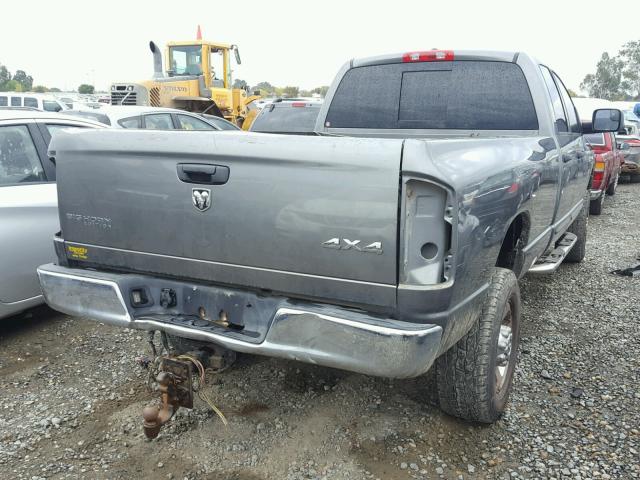 3D7KS28A87G850952 - 2007 DODGE RAM 2500 S GRAY photo 4