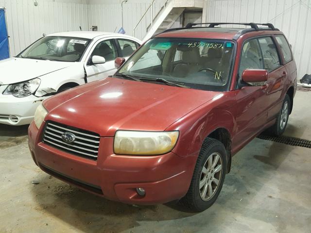 JF1SG65637G716130 - 2007 SUBARU FORESTER 2 MAROON photo 2