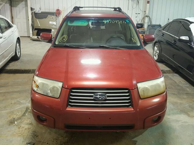 JF1SG65637G716130 - 2007 SUBARU FORESTER 2 MAROON photo 9