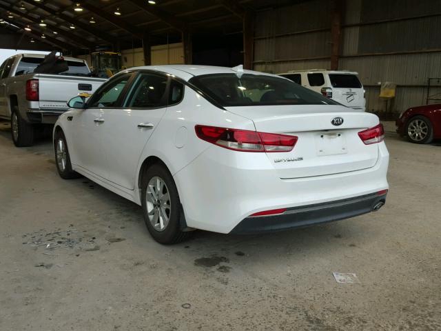 5XXGT4L38GG114808 - 2016 KIA OPTIMA LX WHITE photo 3