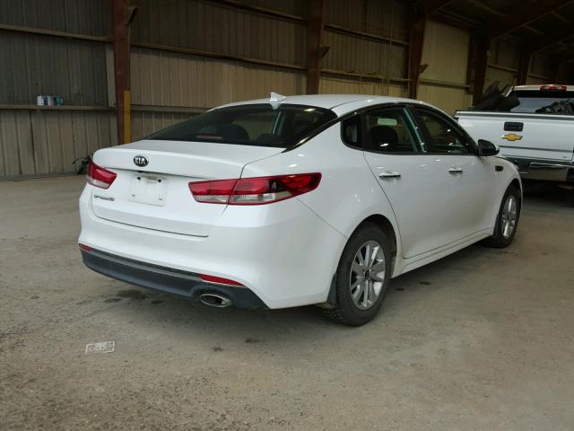 5XXGT4L38GG114808 - 2016 KIA OPTIMA LX WHITE photo 4