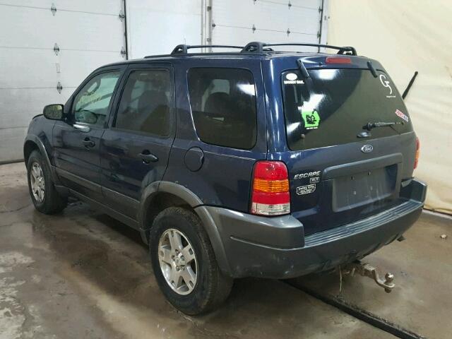 1FMYU93104KA15300 - 2004 FORD ESCAPE XLT BLUE photo 3