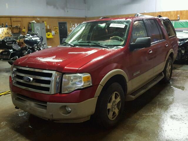 1FMFU18517LA88193 - 2007 FORD EXPEDITION BURGUNDY photo 2