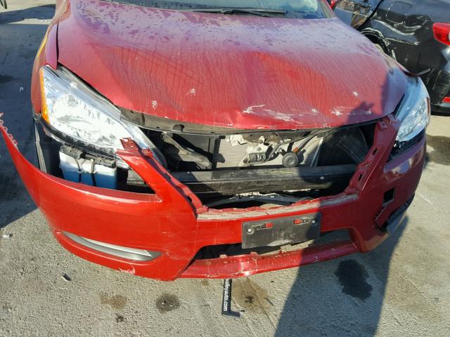 3N1AB7AP6EY280591 - 2014 NISSAN SENTRA S RED photo 10