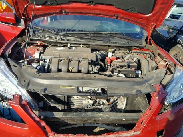 3N1AB7AP6EY280591 - 2014 NISSAN SENTRA S RED photo 7